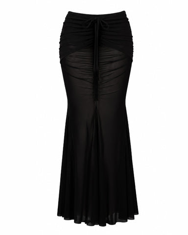 Outline image of Mermaid Adjustable Maxi Skirty - Mesh Black
