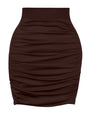Outline image of Mini Ruched Skirty - Espresso
