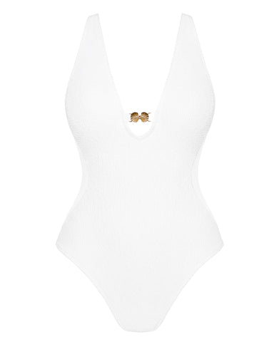 Outine image of Brazilian Plungey Keyhole - Crinkle White