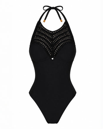 Outline image of Crochet Halter - Black