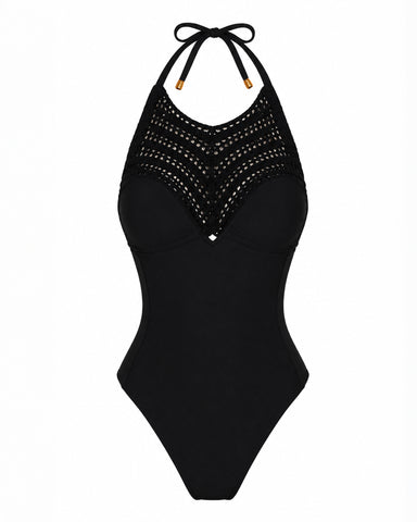 Outline image of Crochet Halter - Black