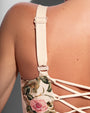 Detail shot of Brazilian Lifty - Contour Rose Leopard/Pinky Oat adjustable strap