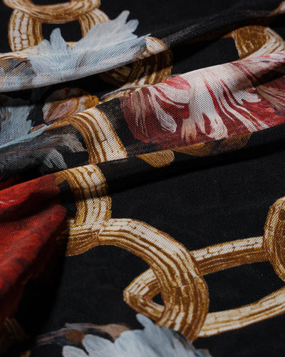 Fabric swatch of Shapey Ruched Column Dress - Peony Chain