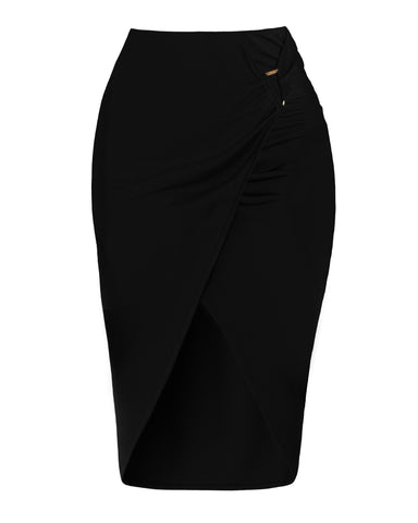 Outline image of Sarong Skirty - Black