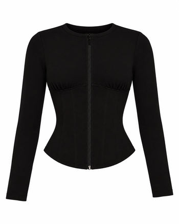 Outline image of Corsety Long Sleeve Top - Black