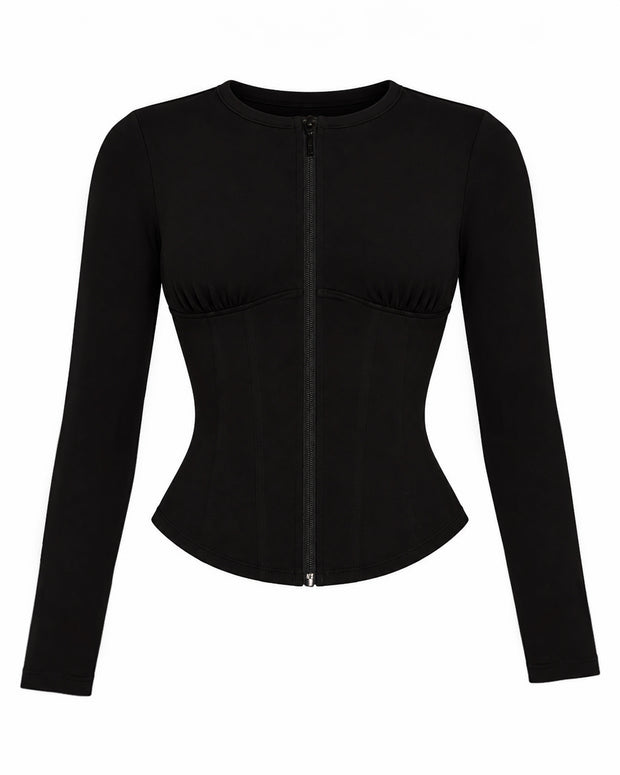 Outline image of Corsety Long Sleeve Top - Black
