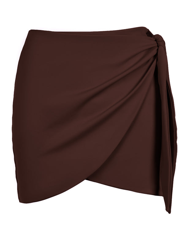 Outline image of Mini Wrap Skirty - Espresso