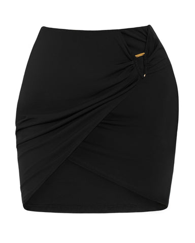 Outline image of Mini Sarong Skirty - Black