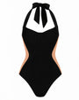 Outline image of Halter Siren - Contour Rib Black/Tawny