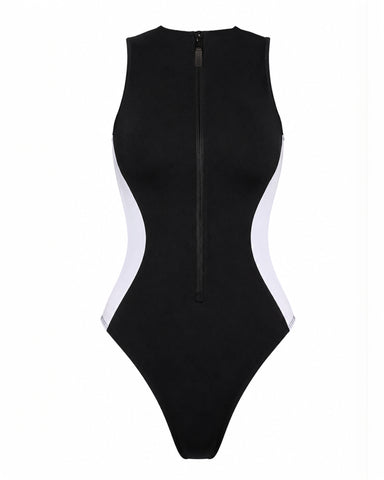 Outline image of Hi Cut Sleeveless Surfy - Contour Black/White