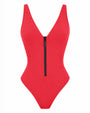 Outline image of Cheeky Plungey Zip - Hot Coral