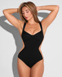 Model posing in Siren - Contour Rib Contour Rib Black/Tawny front view