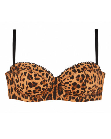 Outline of Bombshell Bikini Top - Leopard