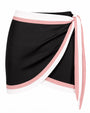 Outline of Mini Wrap Skirty - Black/Rose/White 