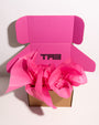 TA3 box with pink tissue for TA3 SWIM Mystery Box - Three Item
