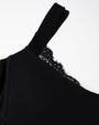 Close up detail of lace on Shapey Bra Cami - Black/Lace black