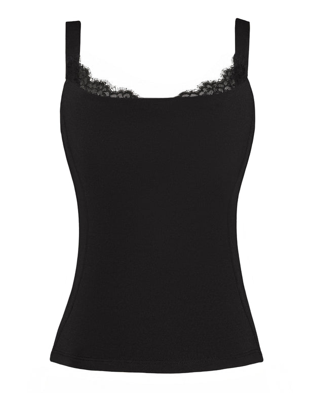 Outline image of Shapey Bra Cami - Black/Lace black