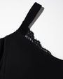 Close up of lace detail on Shapey Bra Cami - Black/Lace black