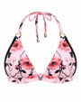 Outline image of Triangle Bikini Top - Rose Thistle/Black